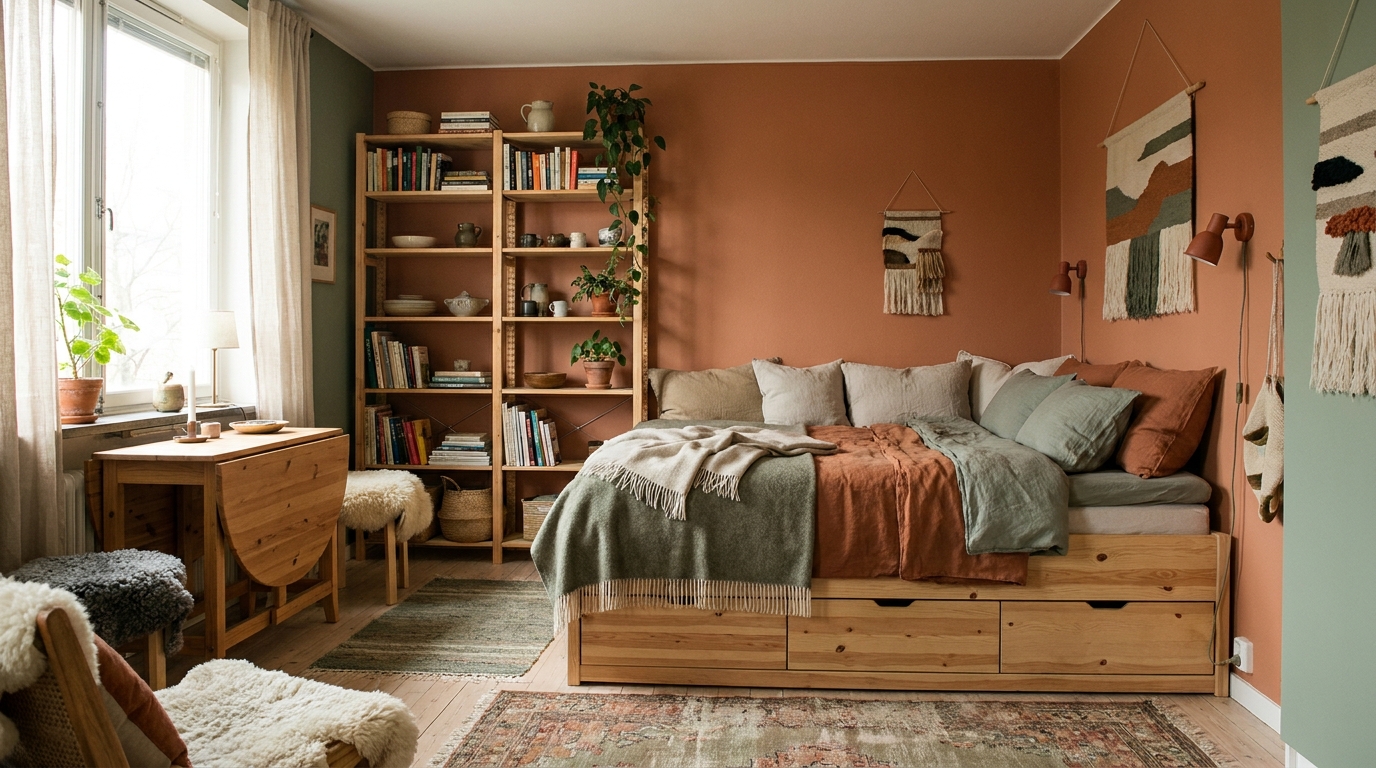 Kleine studio van 30m2 inrichten met IKEA: het complete plan