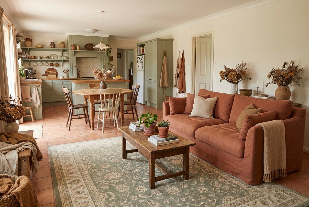 Ronde eettafel als schakel tussen keuken en woonkamer